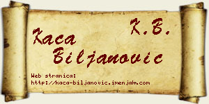 Kaća Biljanović vizit kartica